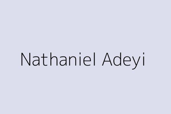 Nathaniel Adeyi